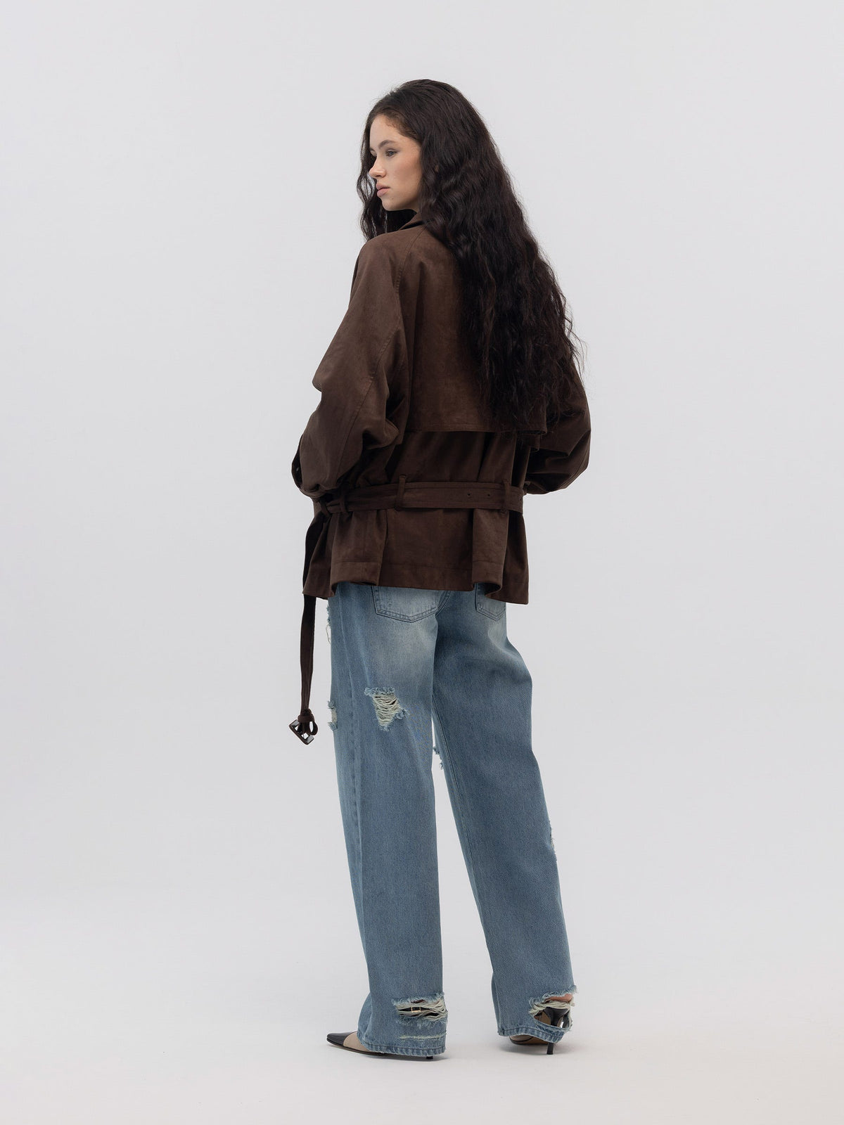 MUTE SUEDE TRENCH JACKET