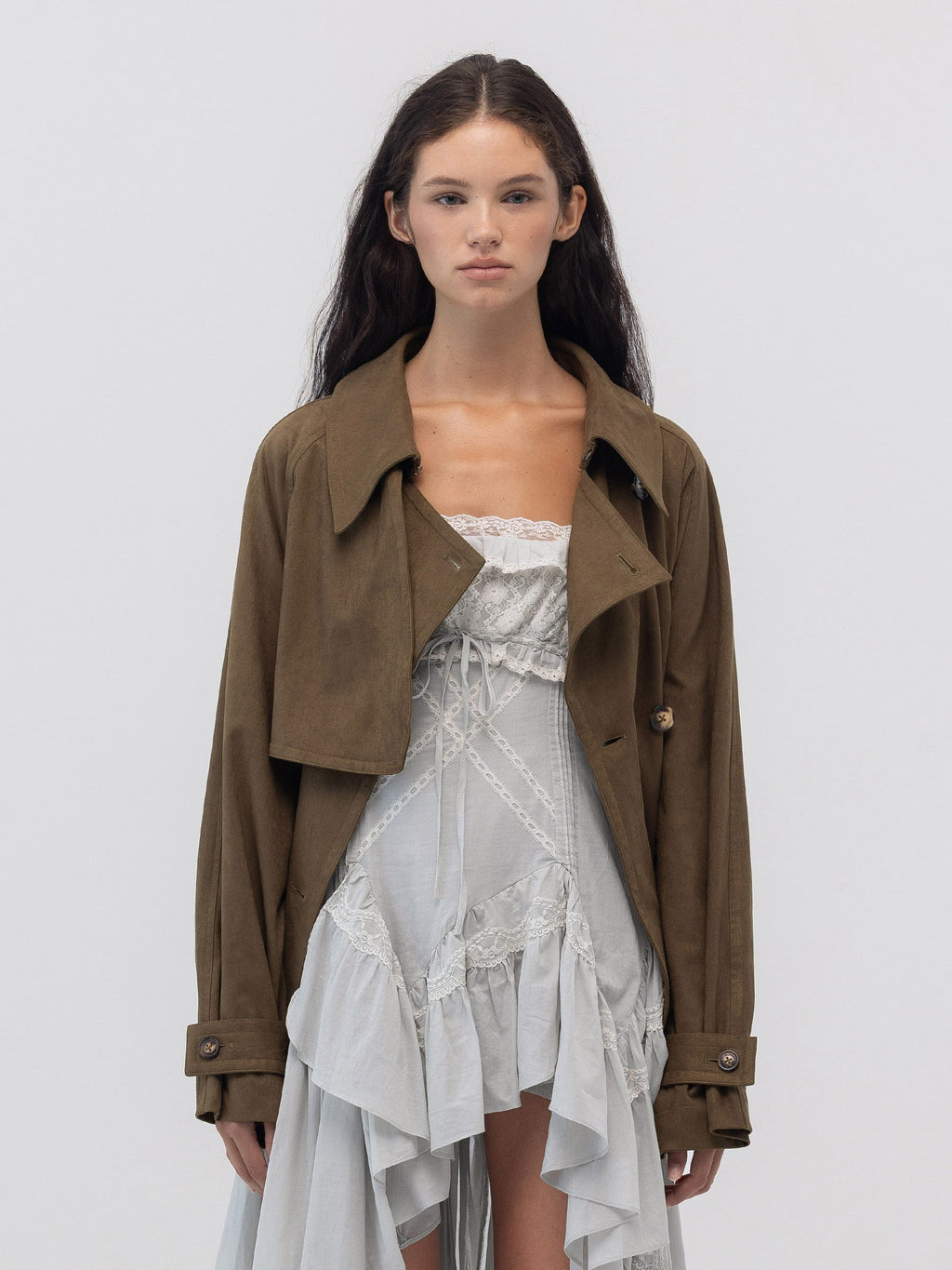 MUTE SUEDE TRENCH JACKET