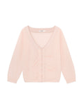 SHERBET V-NECK FRINGE CARDIGAN