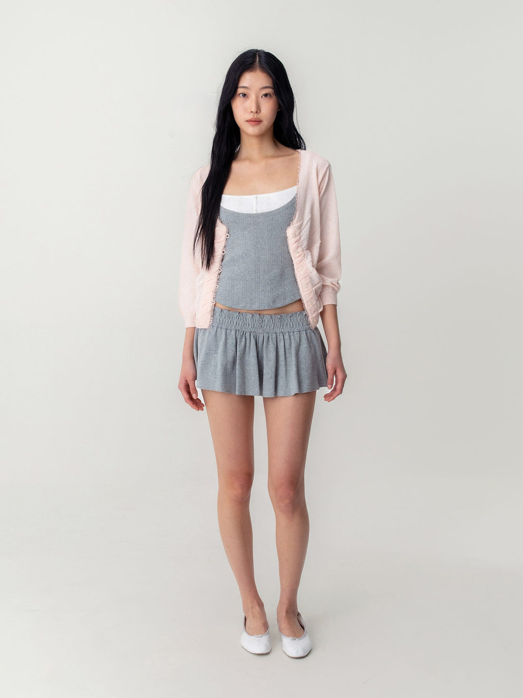 SHERBET V-NECK FRINGE CARDIGAN