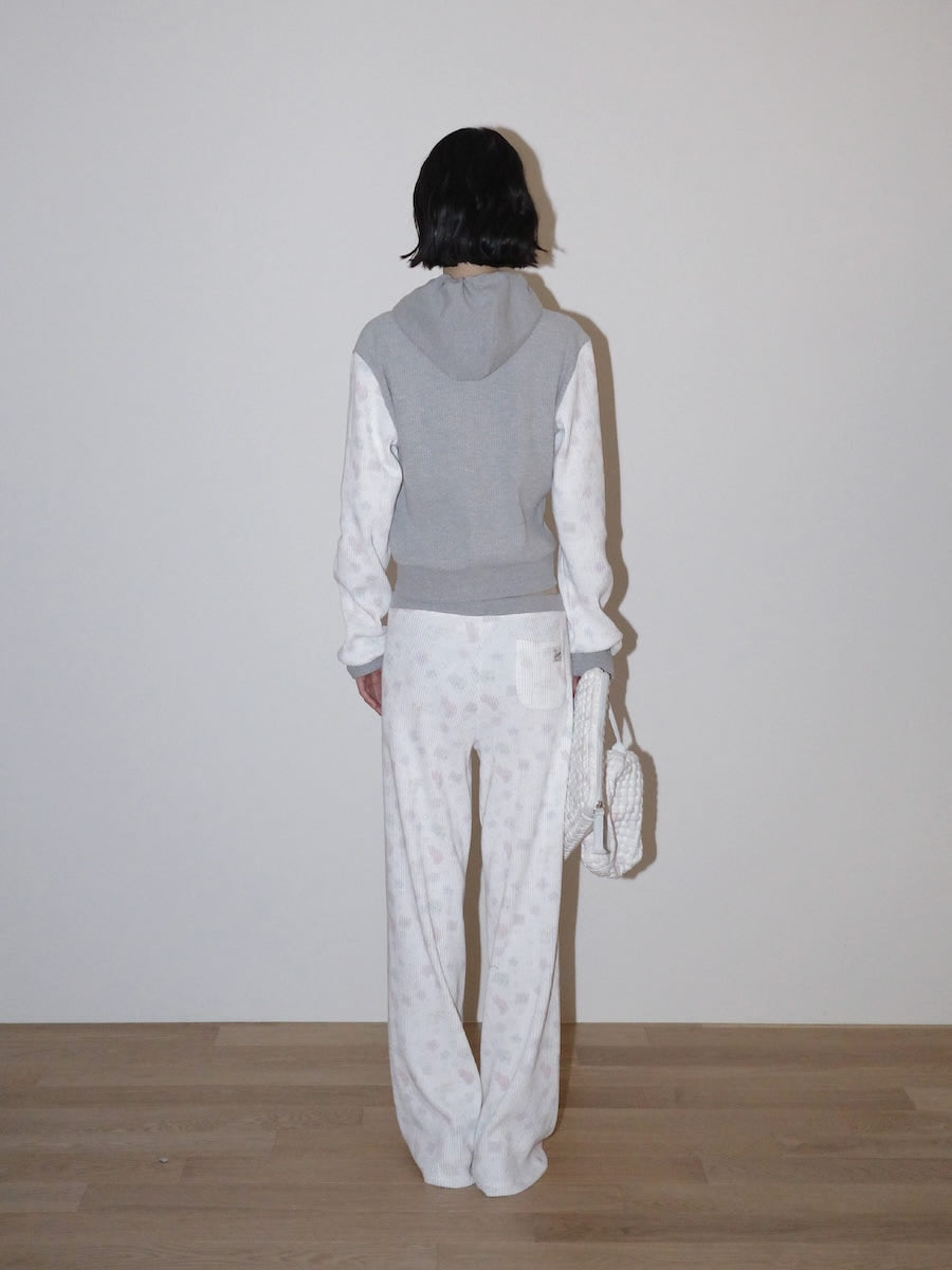 CONTRAST DREAMY WAFFLE HOODIE