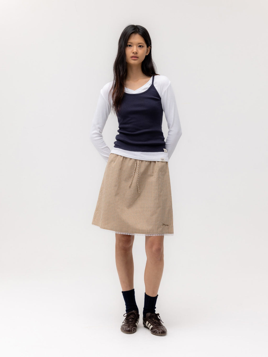 G CLASSIC V-NECK RIB LONG SLEEVE