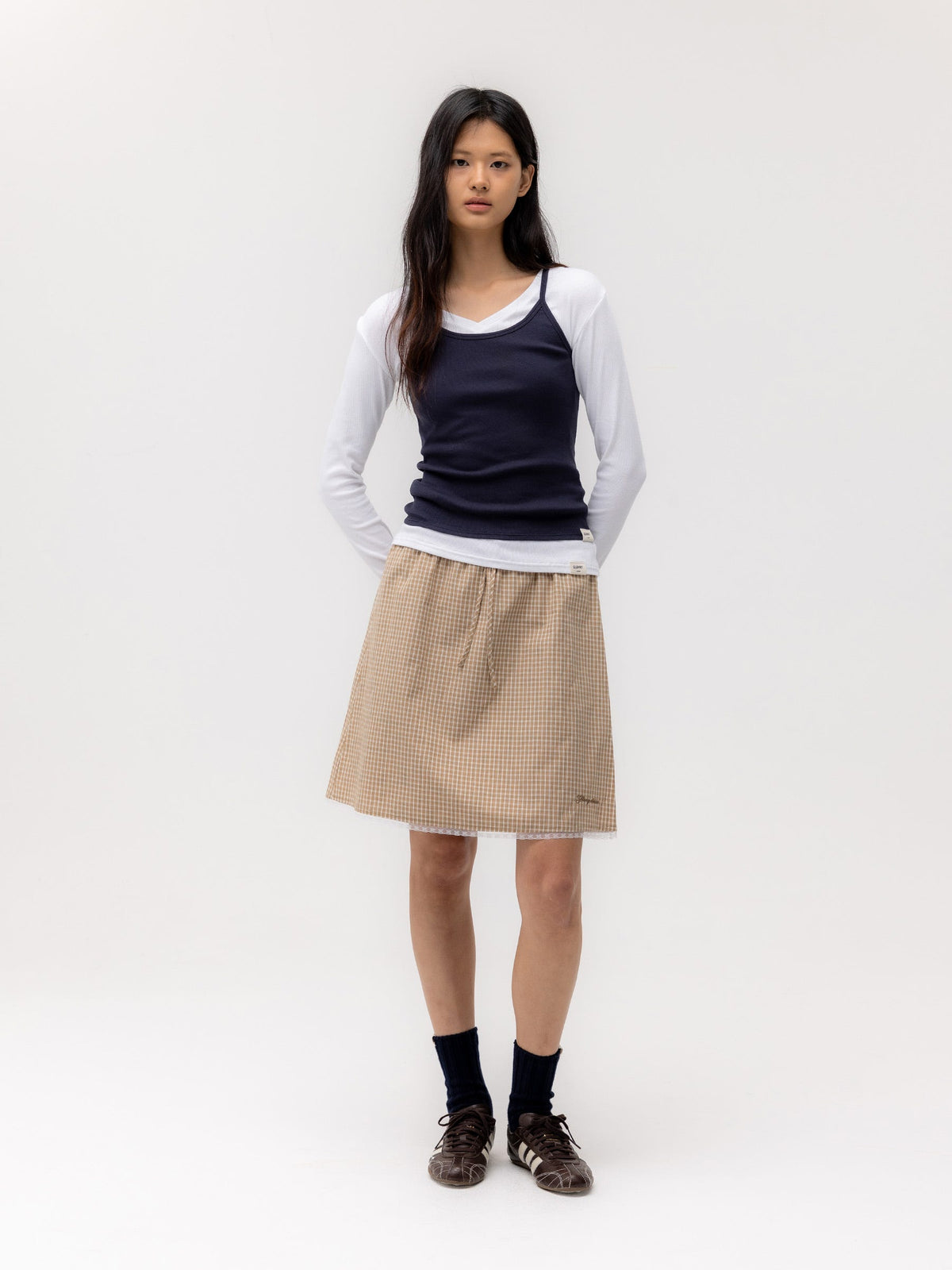 G CLASSIC V-NECK RIB LONG SLEEVE