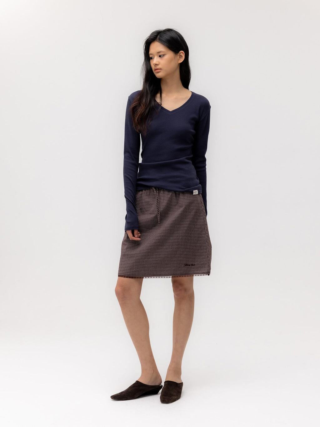 G CLASSIC V-NECK RIB LONG SLEEVE