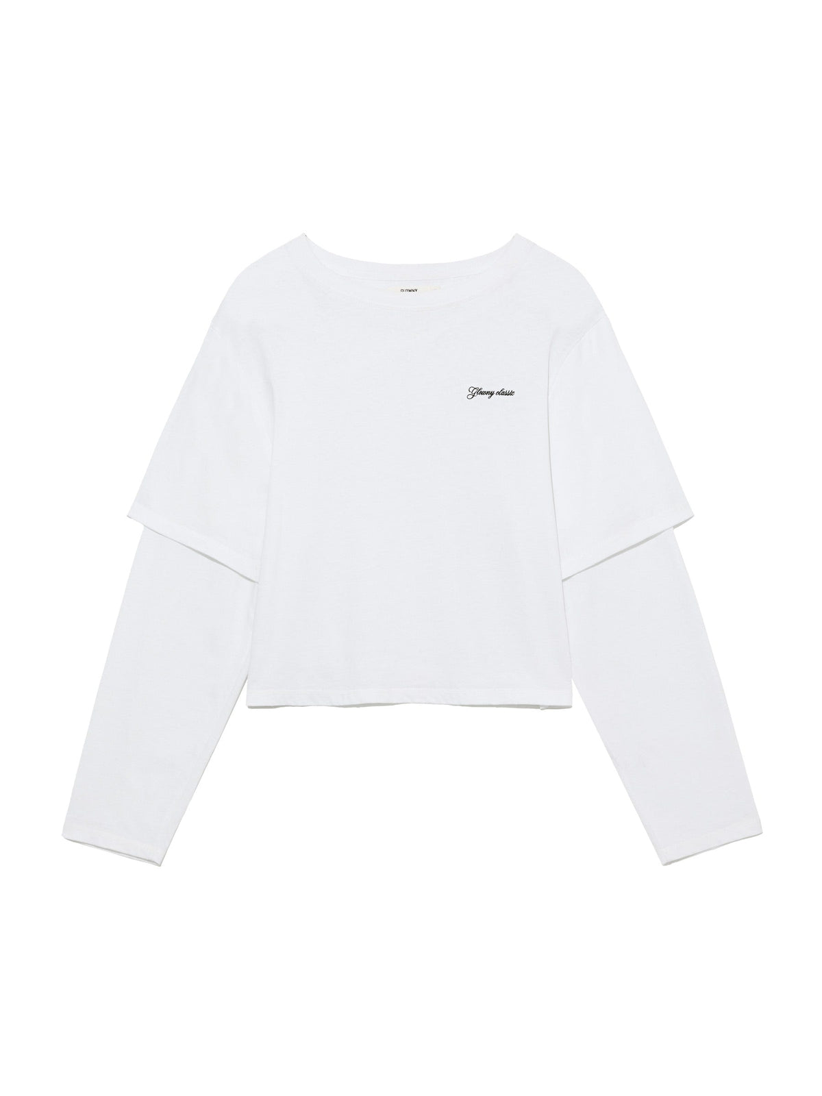 G DOUBLE SLEEVE LETTER TEE