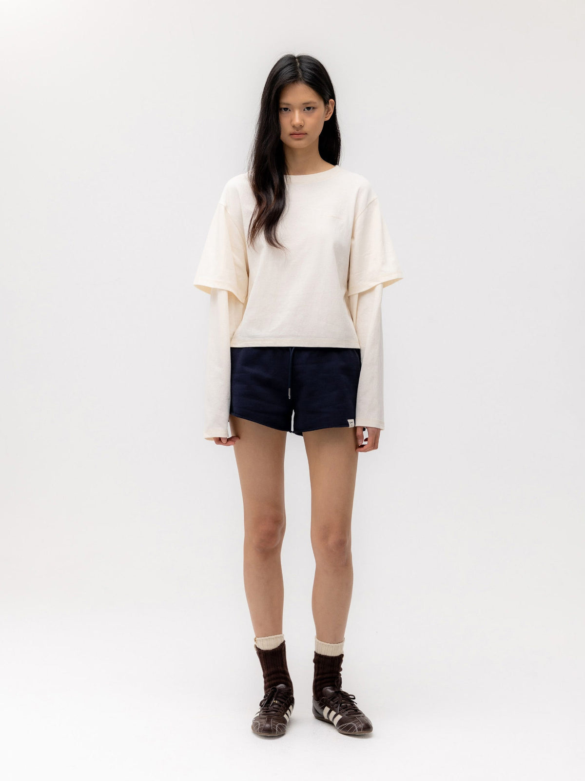 G DOUBLE SLEEVE LETTER TEE