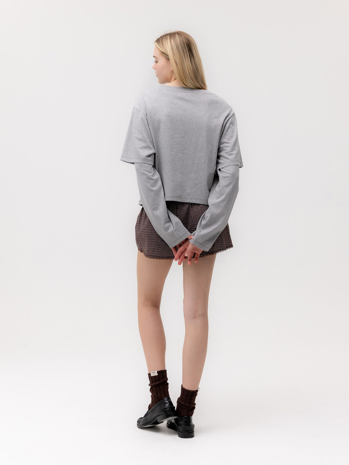 G DOUBLE SLEEVE LETTER TEE