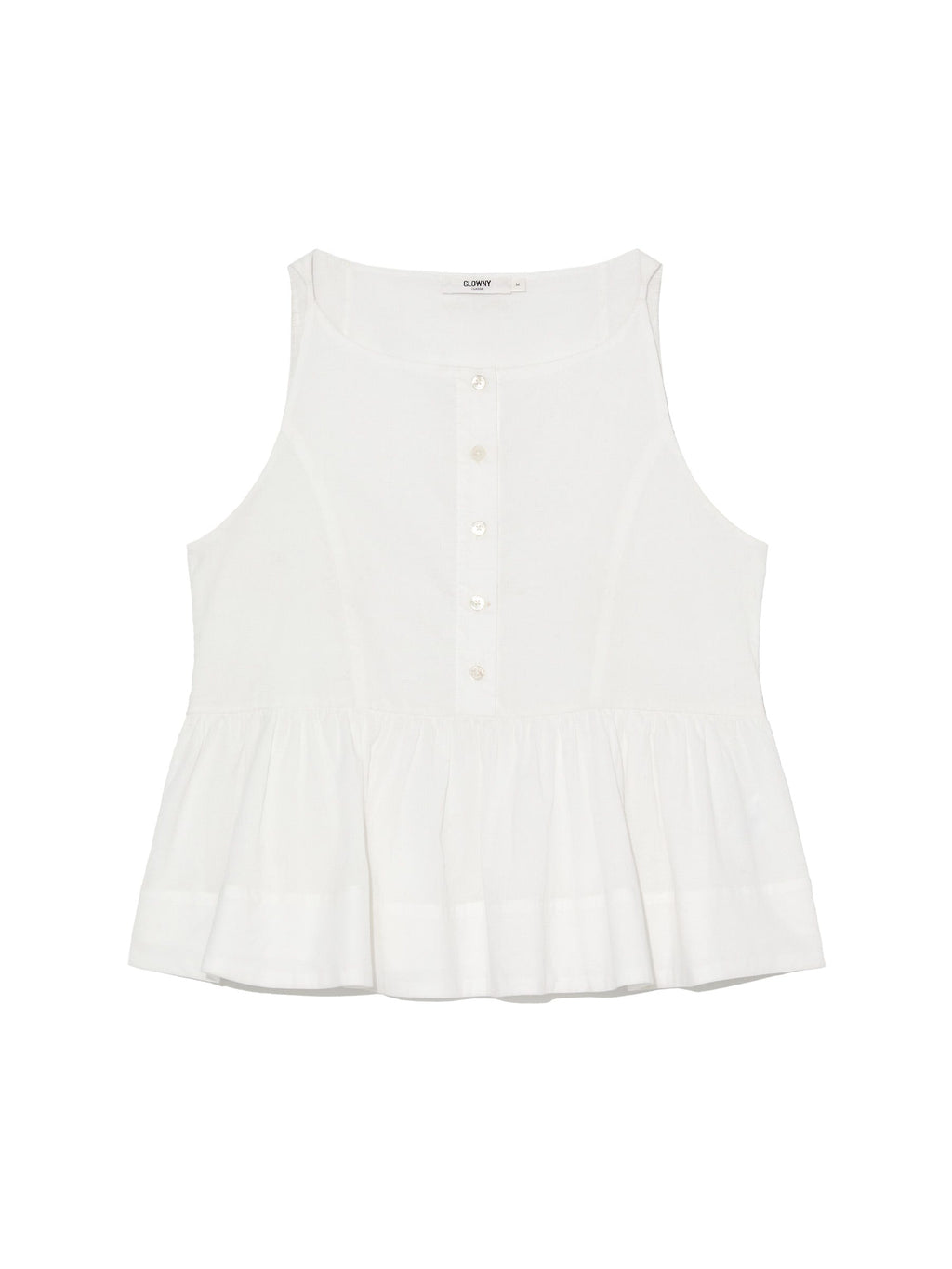 G RUFFLED BUTTON BLOUSE