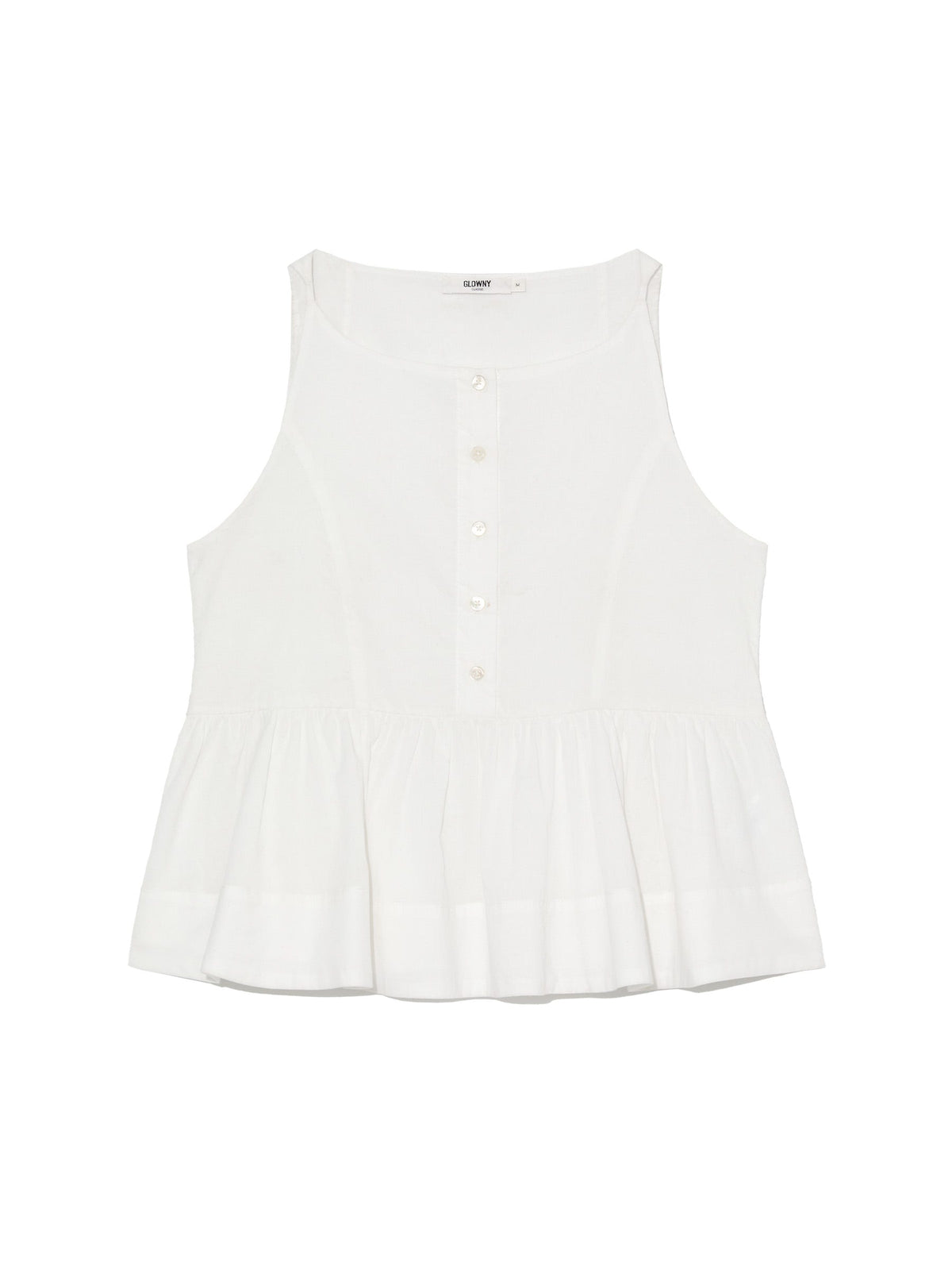 G RUFFLED BUTTON BLOUSE