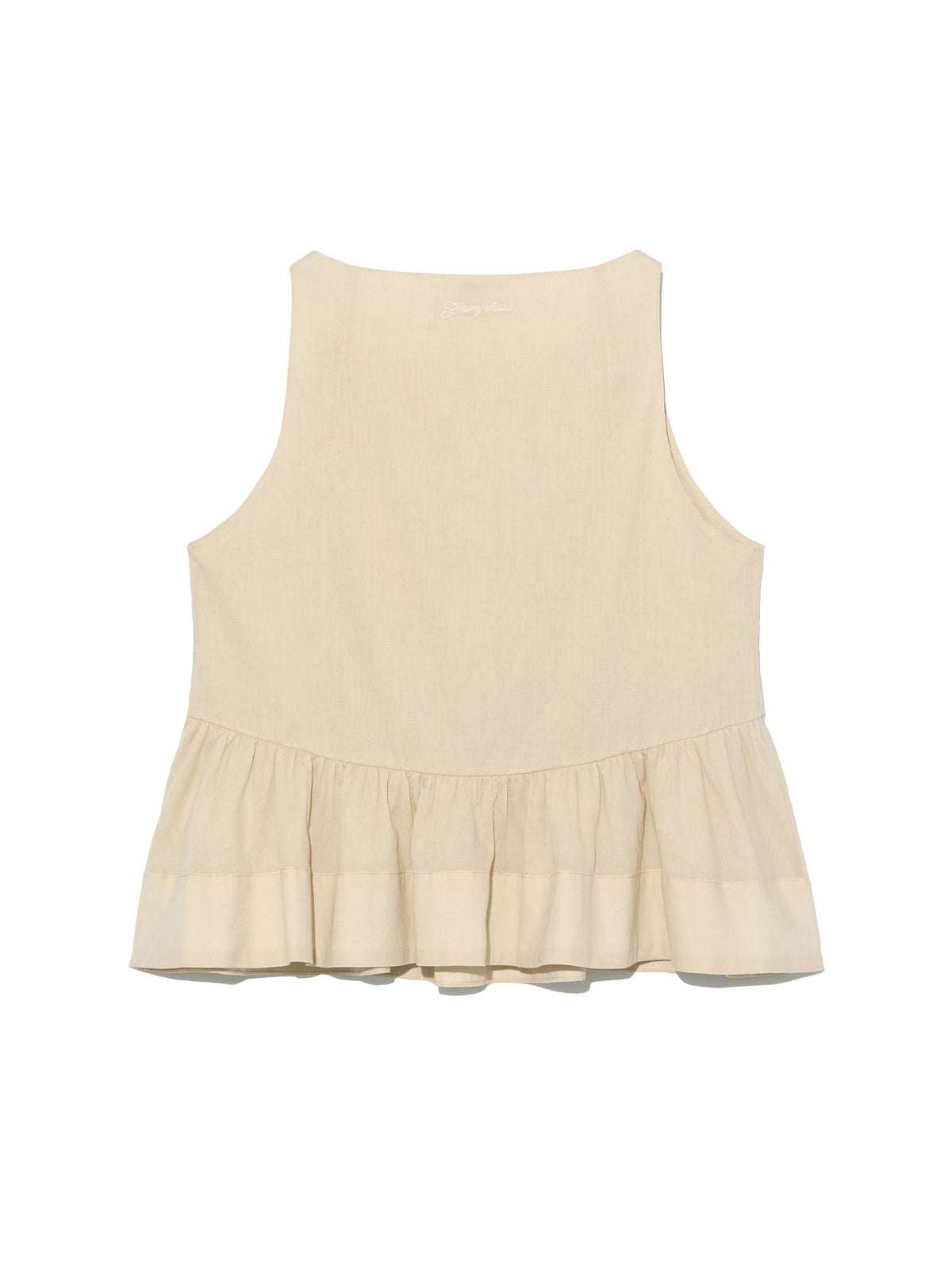 G RUFFLED BUTTON BLOUSE