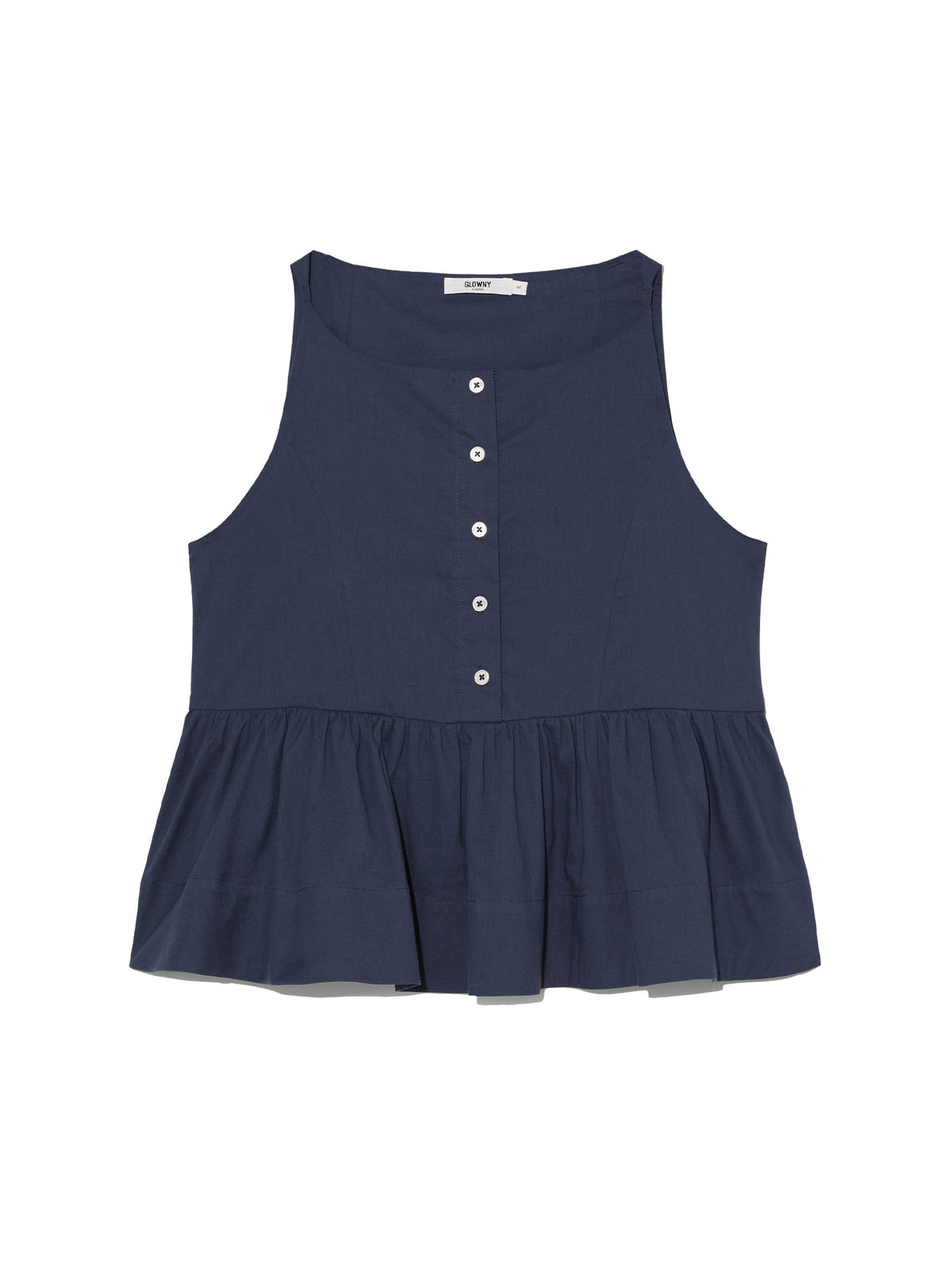G RUFFLED BUTTON BLOUSE