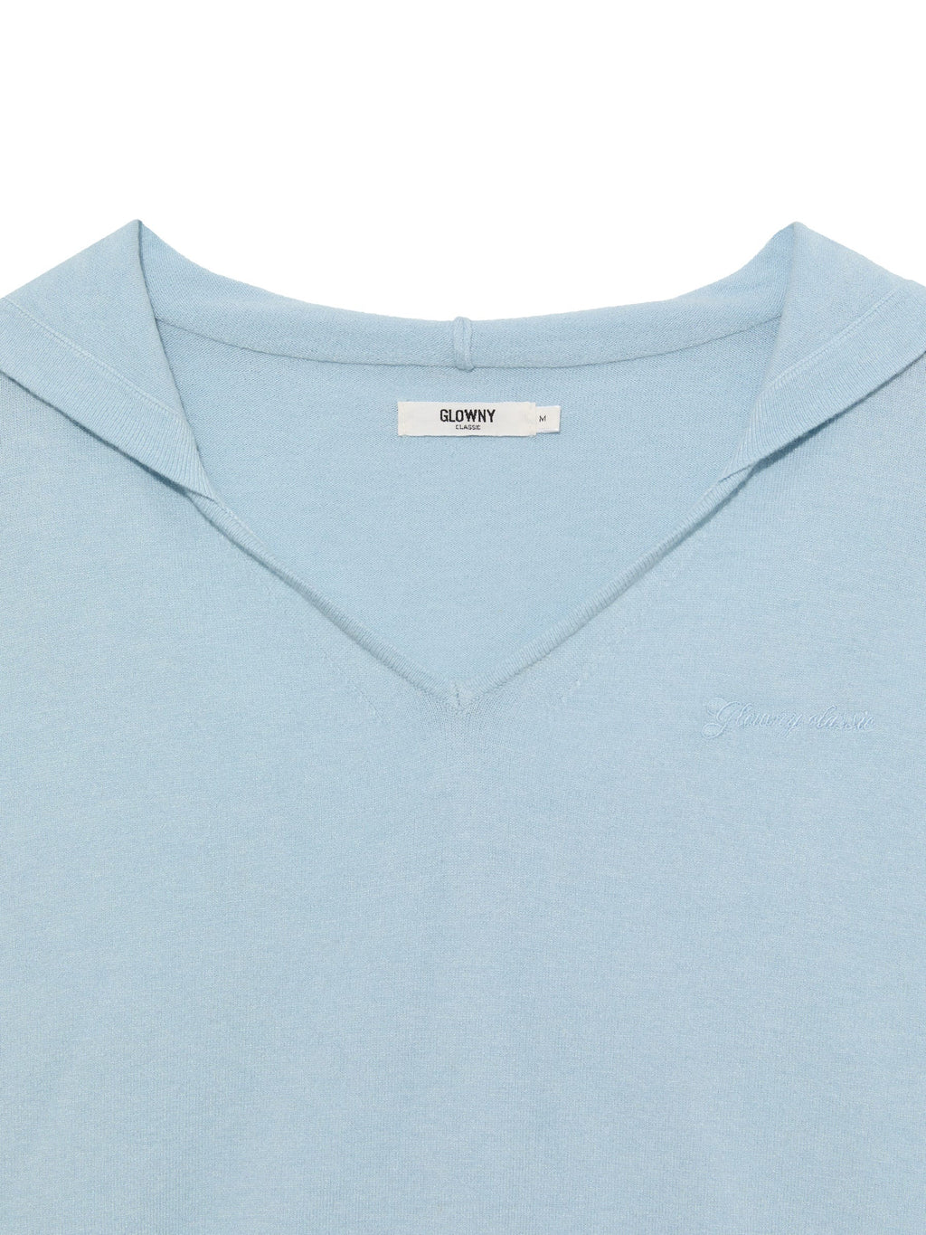 G HUG V-NECK KNIT HOODIE