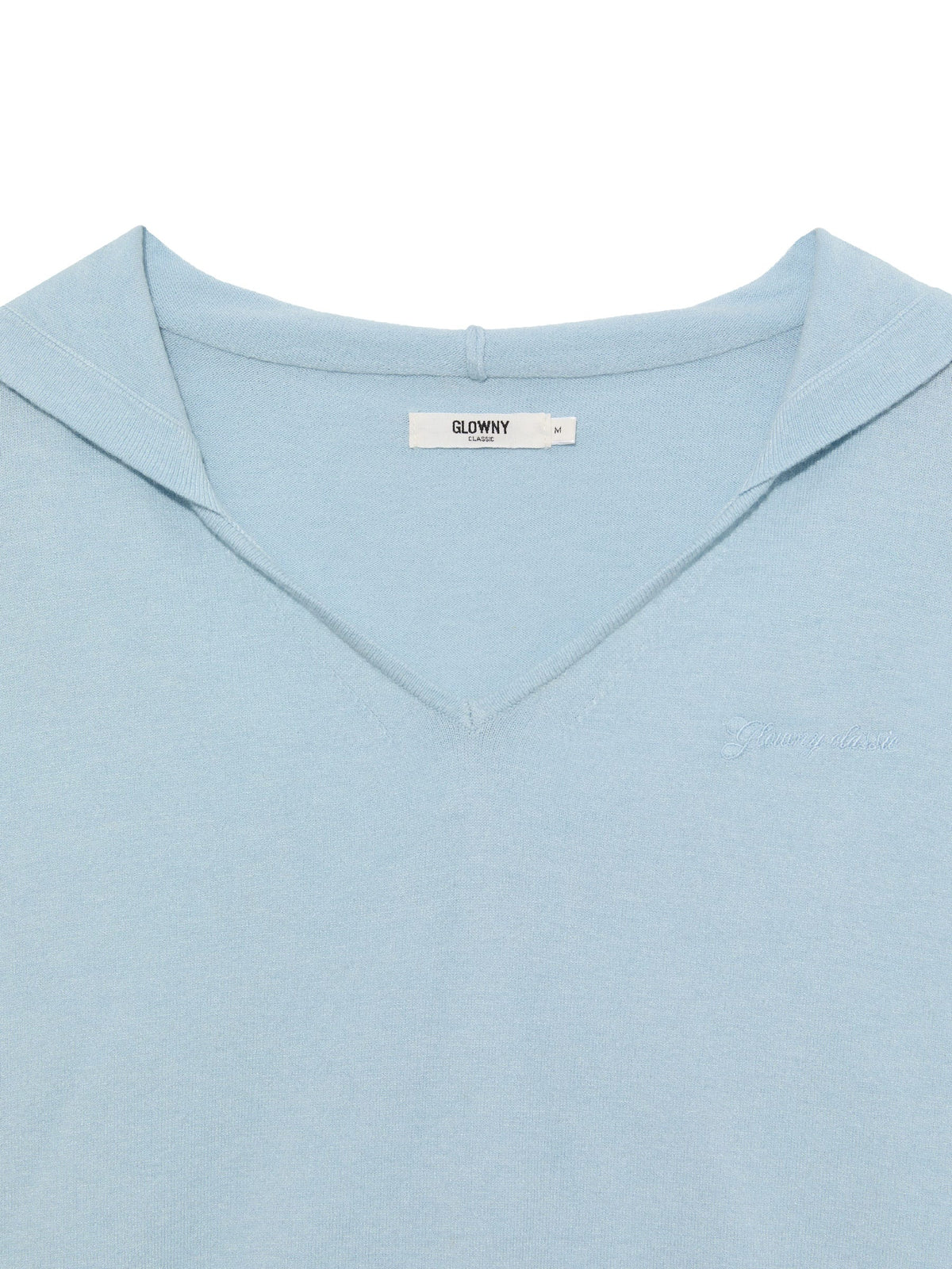 G HUG V-NECK KNIT HOODIE