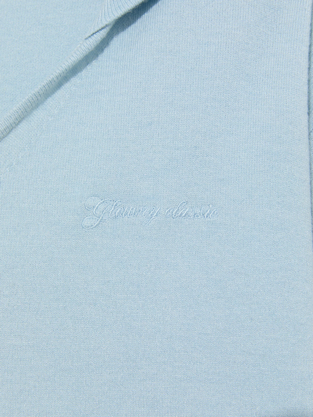 G HUG V-NECK KNIT HOODIE