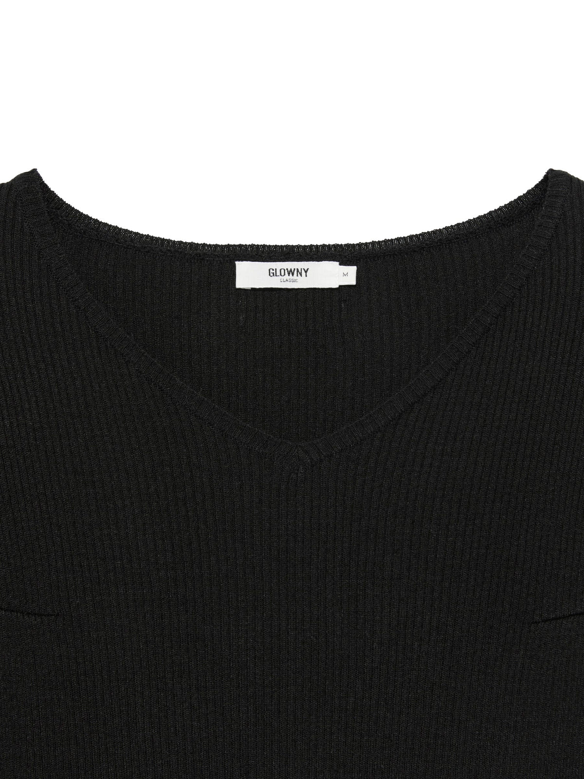 G CLASSIC RIB V-NECK KNIT