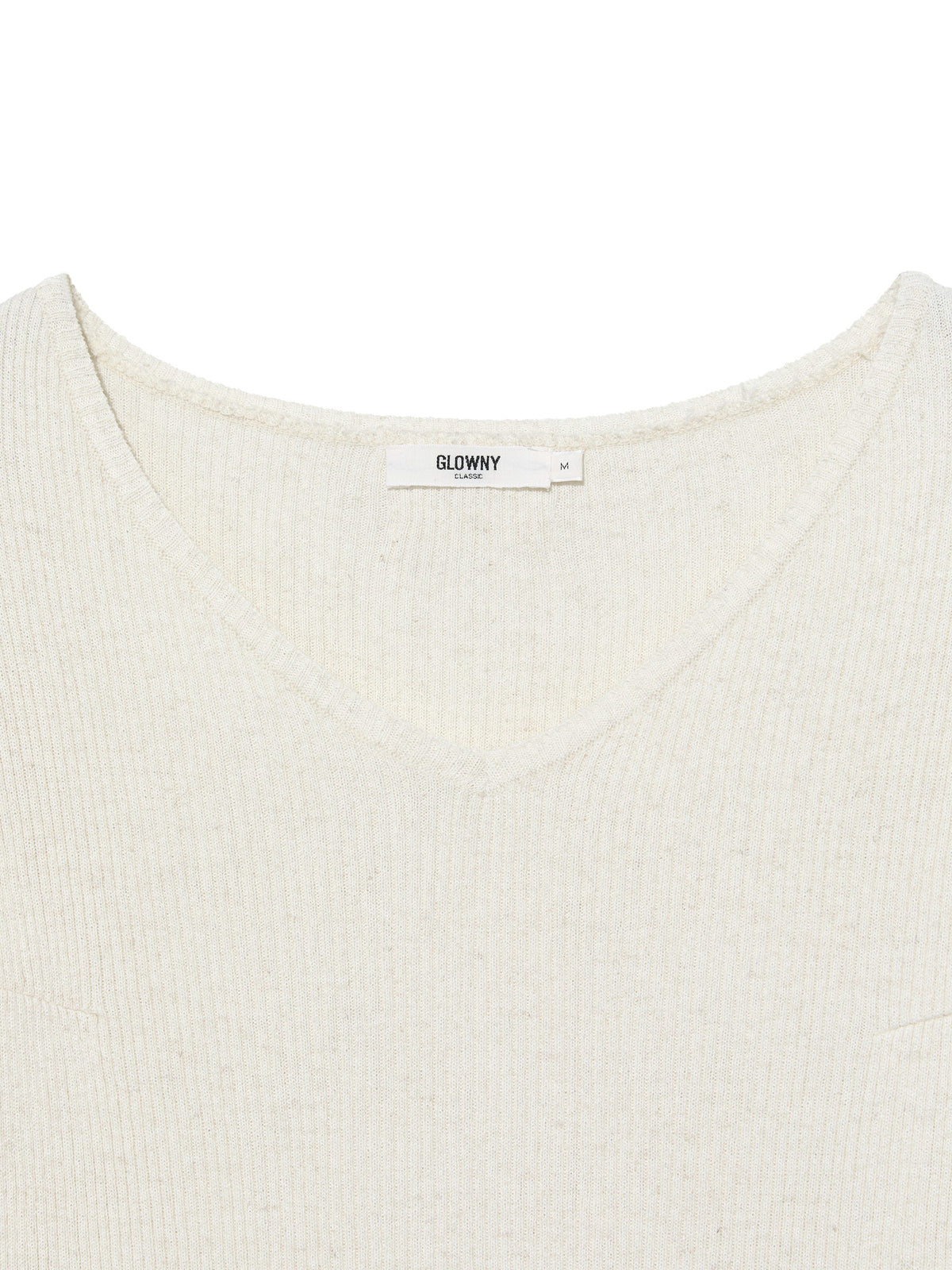 G CLASSIC RIB V-NECK KNIT