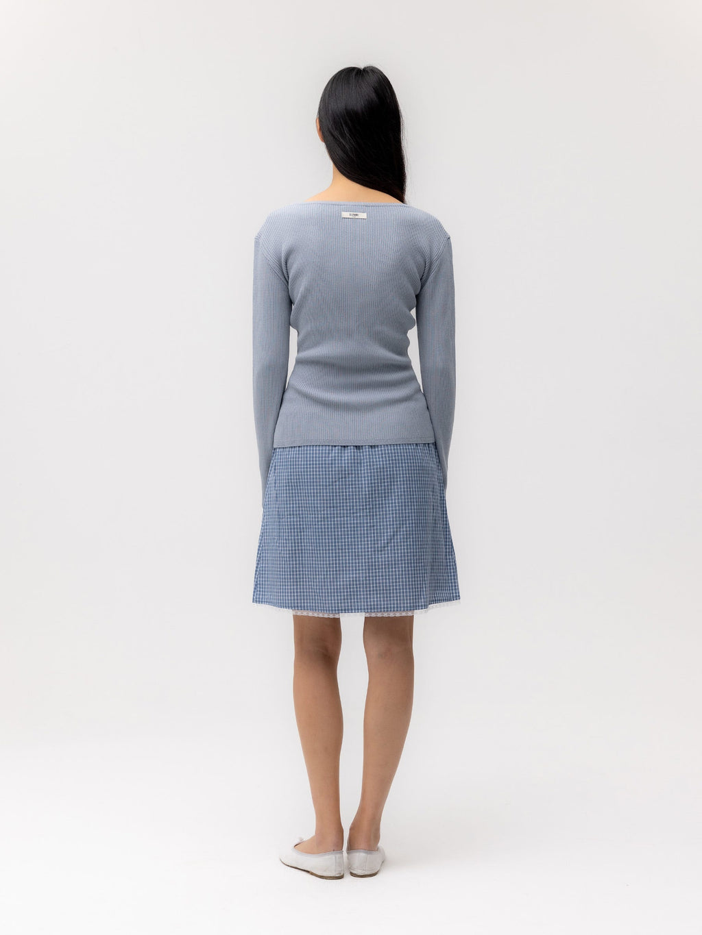 G CLASSIC RIB V-NECK KNIT