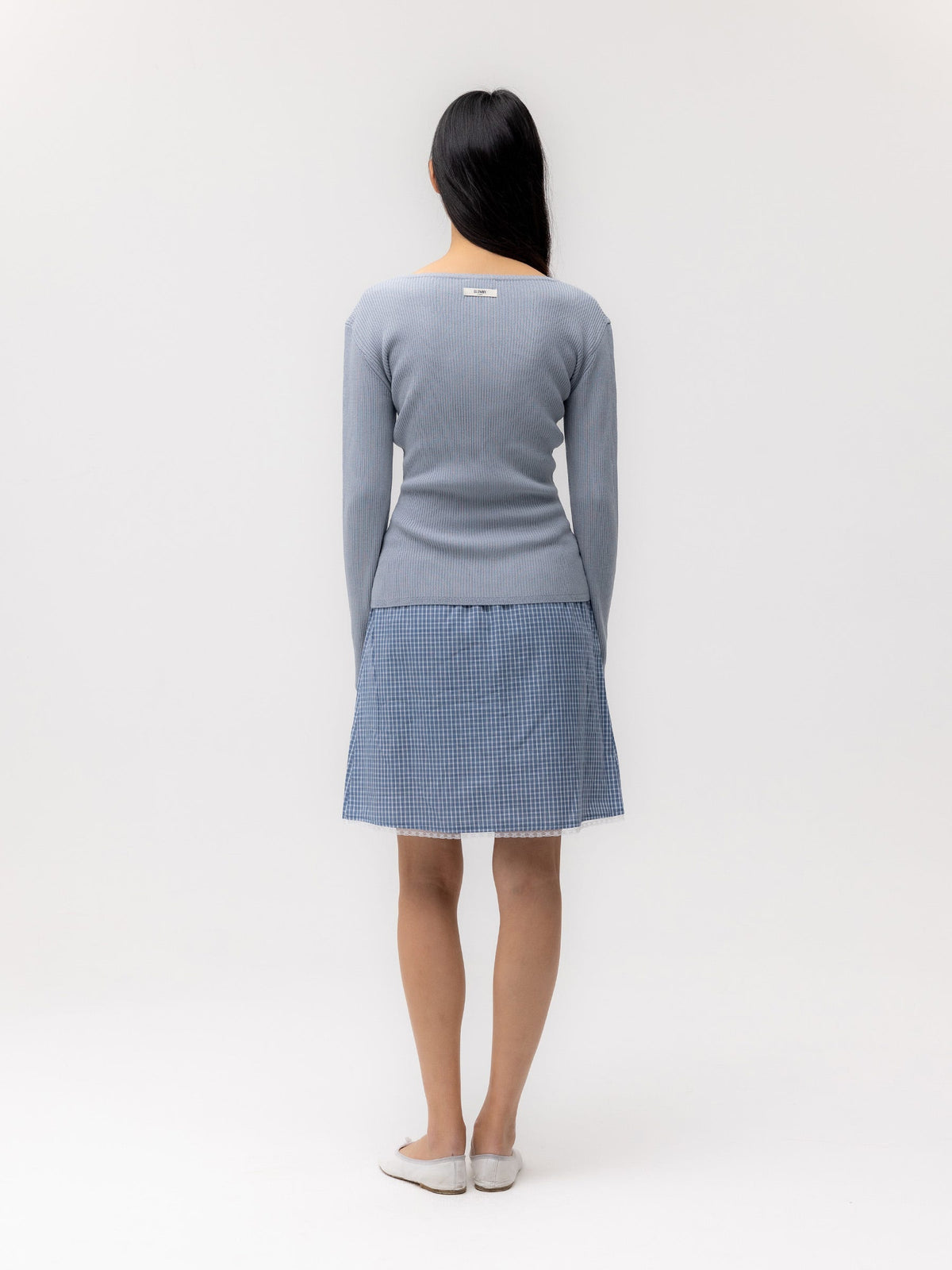 G CLASSIC RIB V-NECK KNIT