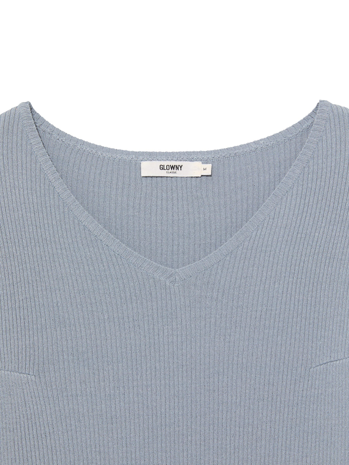 G CLASSIC RIB V-NECK KNIT