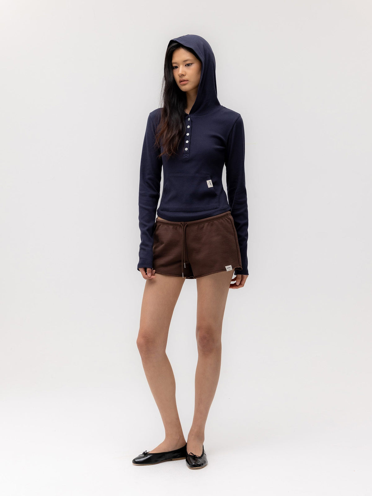 G FINE BUTTON HOODIE