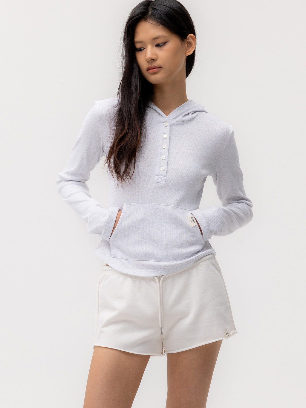 G FINE BUTTON HOODIE