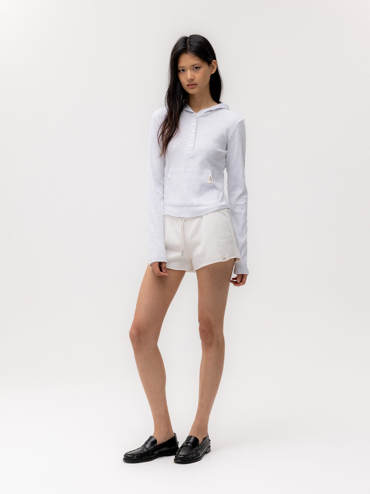 G FINE BUTTON HOODIE