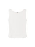 G KNIT SLIT SLEEVELESS TOP