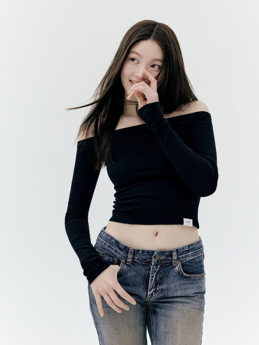 G OFF SHOULDER LONG SLEEVE
