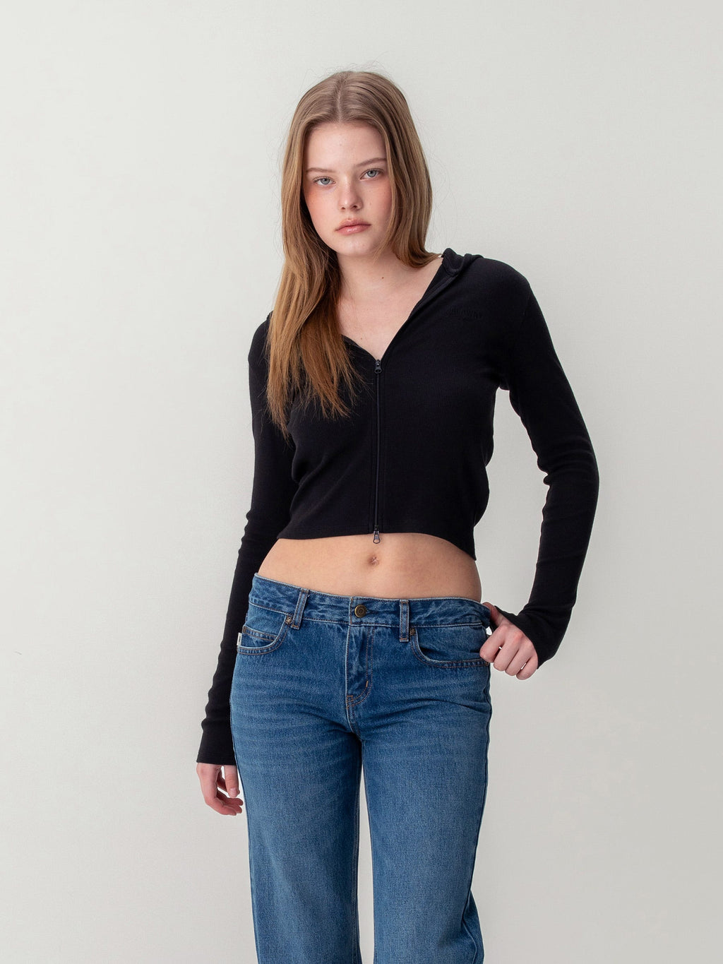 G CLASSIC ESSENTIAL RIB ZIP-UP