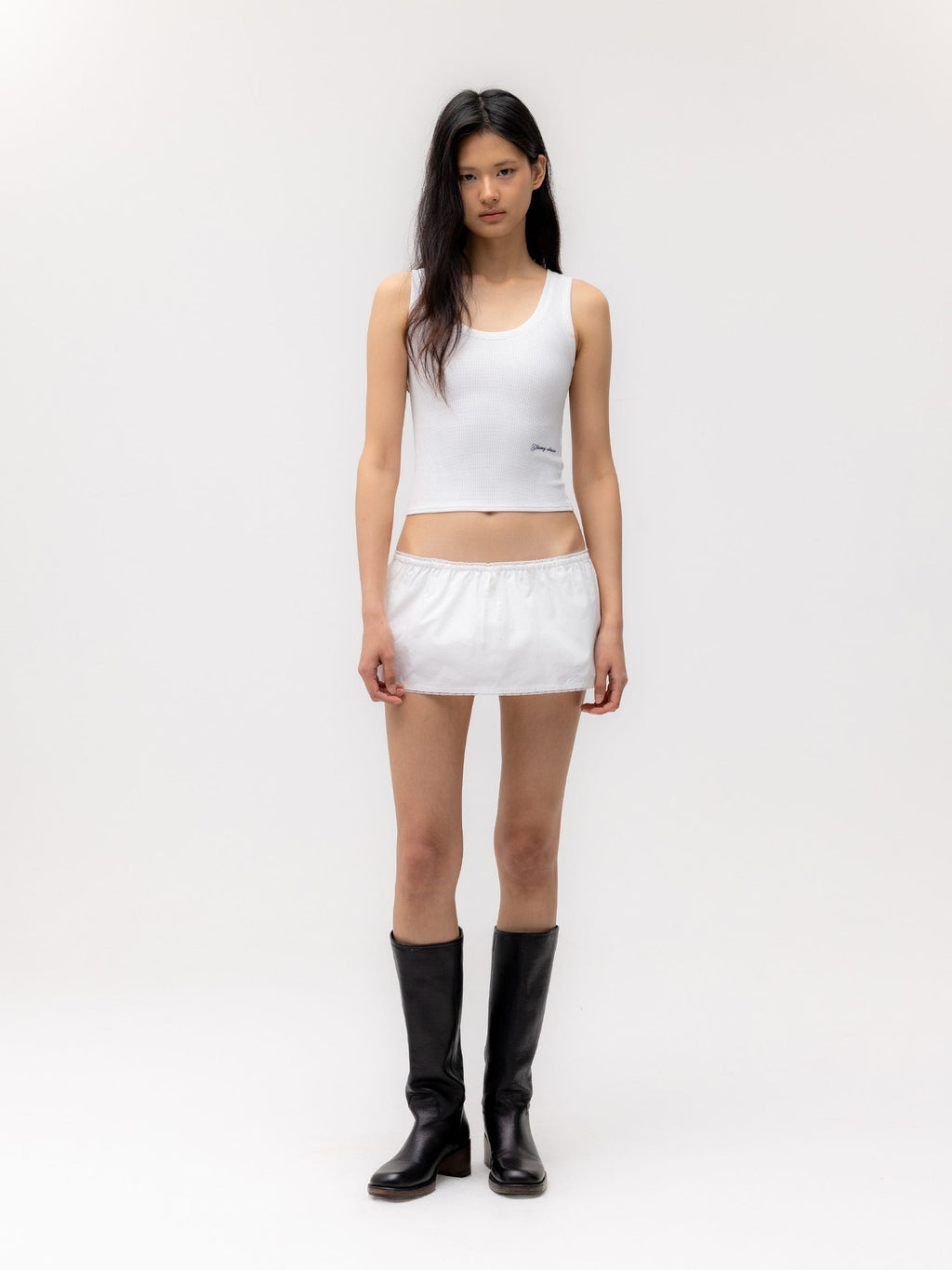 G CLASSIC LACE-UP MINI SKIRT