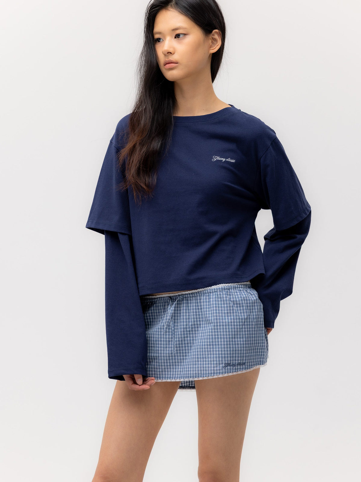 G CLASSIC LACE-UP MINI SKIRT