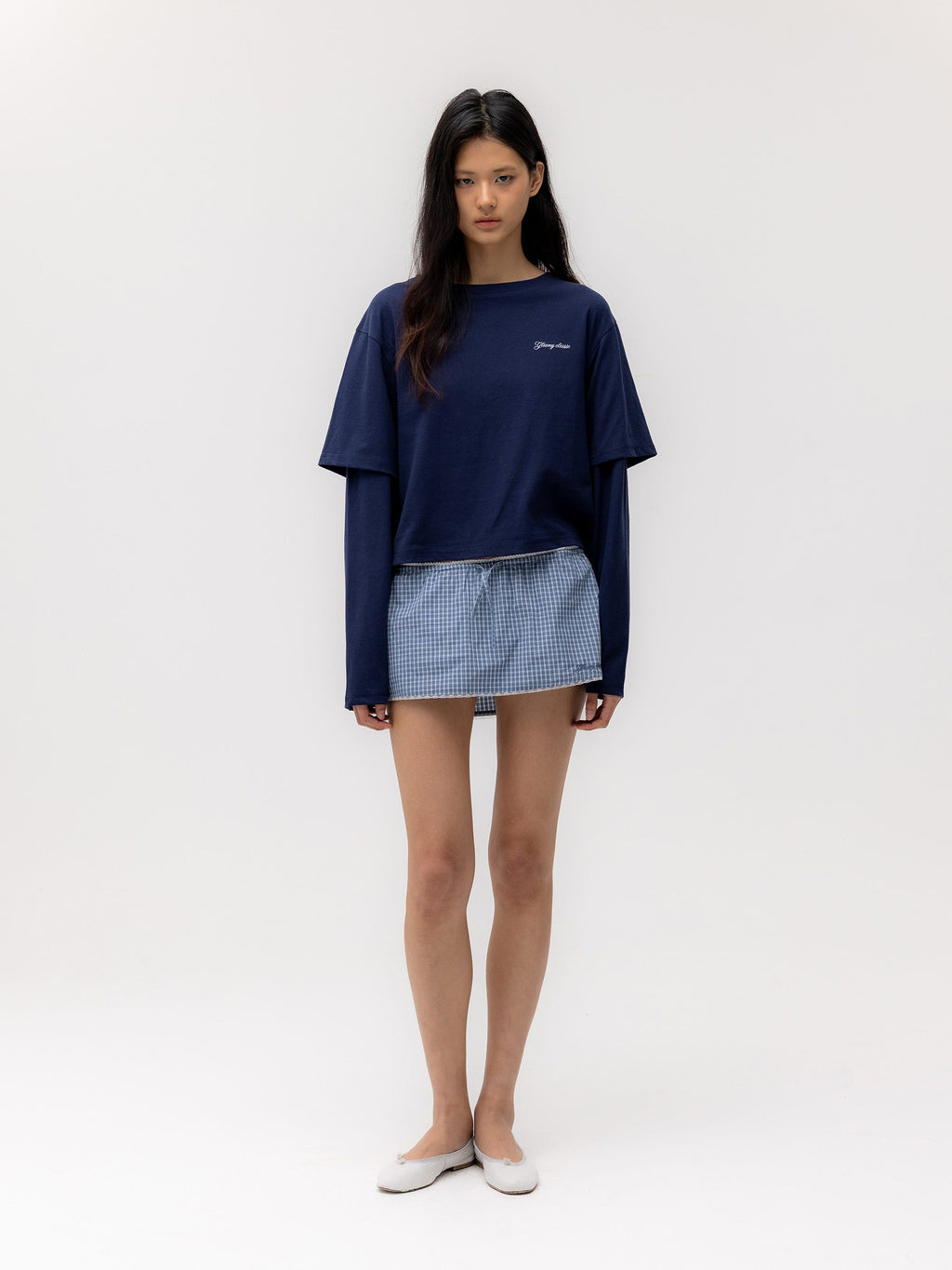 G CLASSIC LACE-UP MINI SKIRT