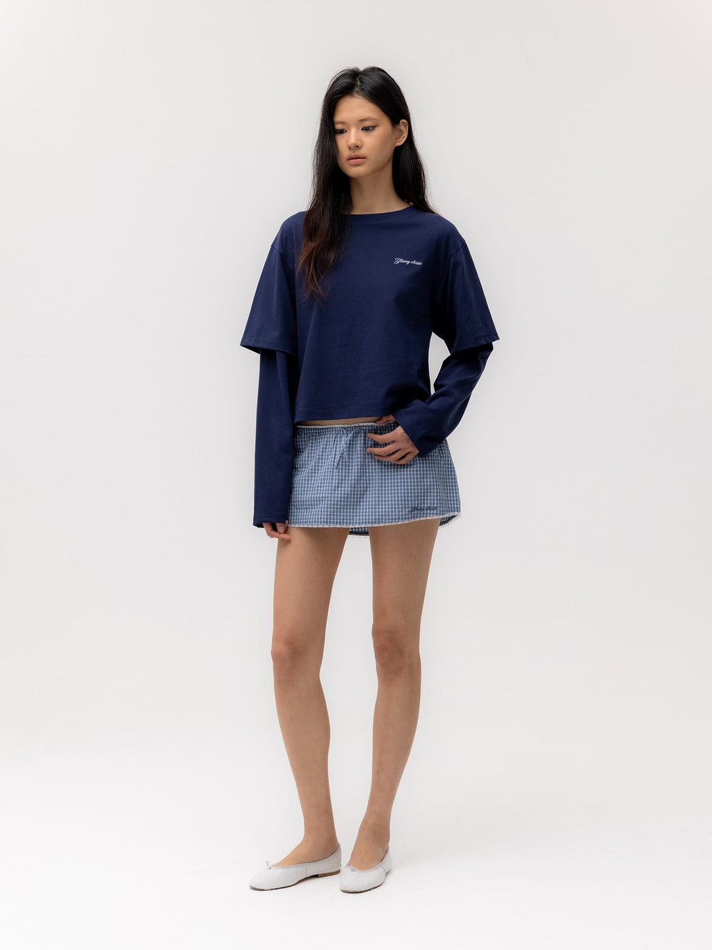 G CLASSIC LACE-UP MINI SKIRT