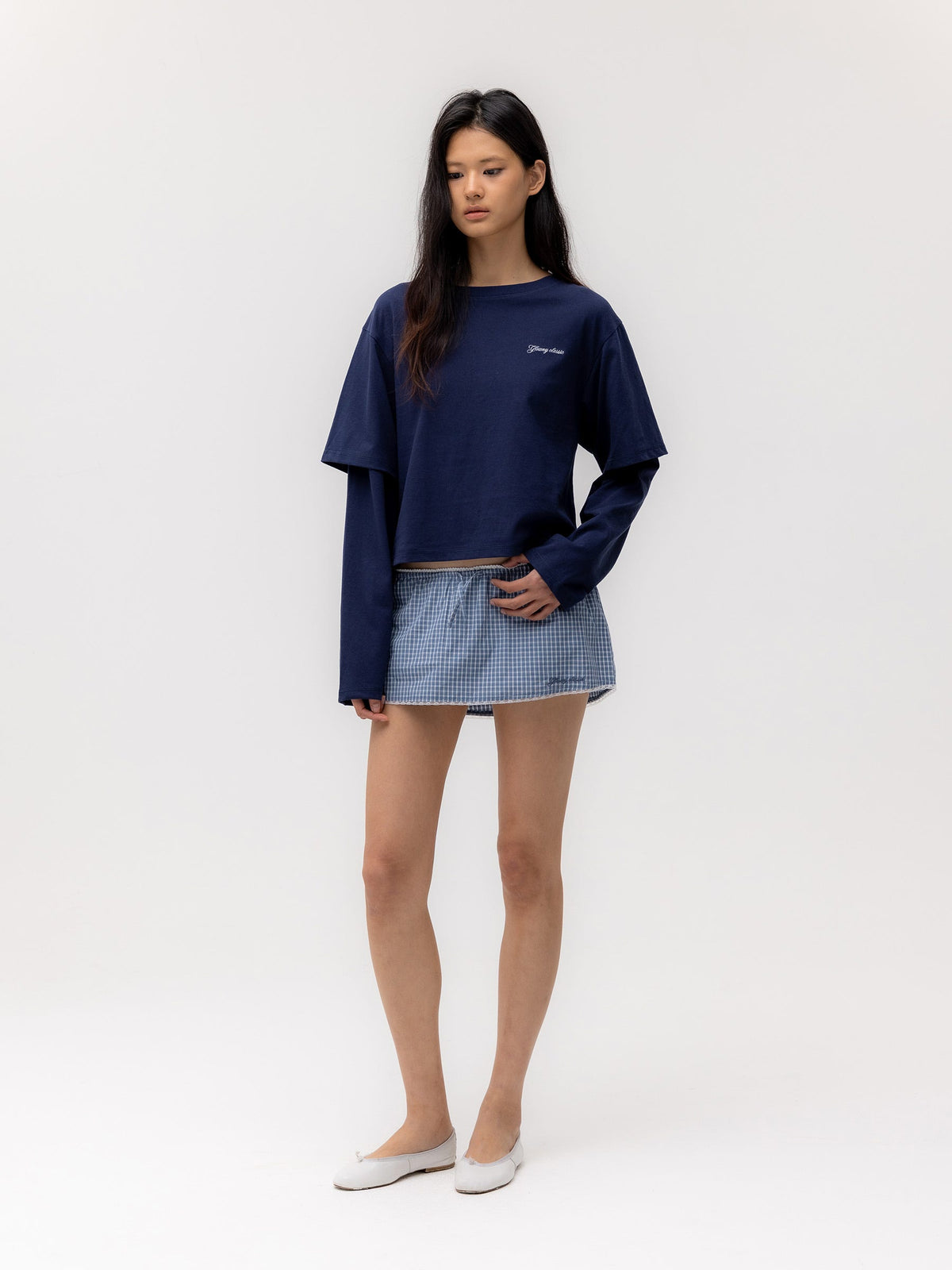 G CLASSIC LACE-UP MINI SKIRT