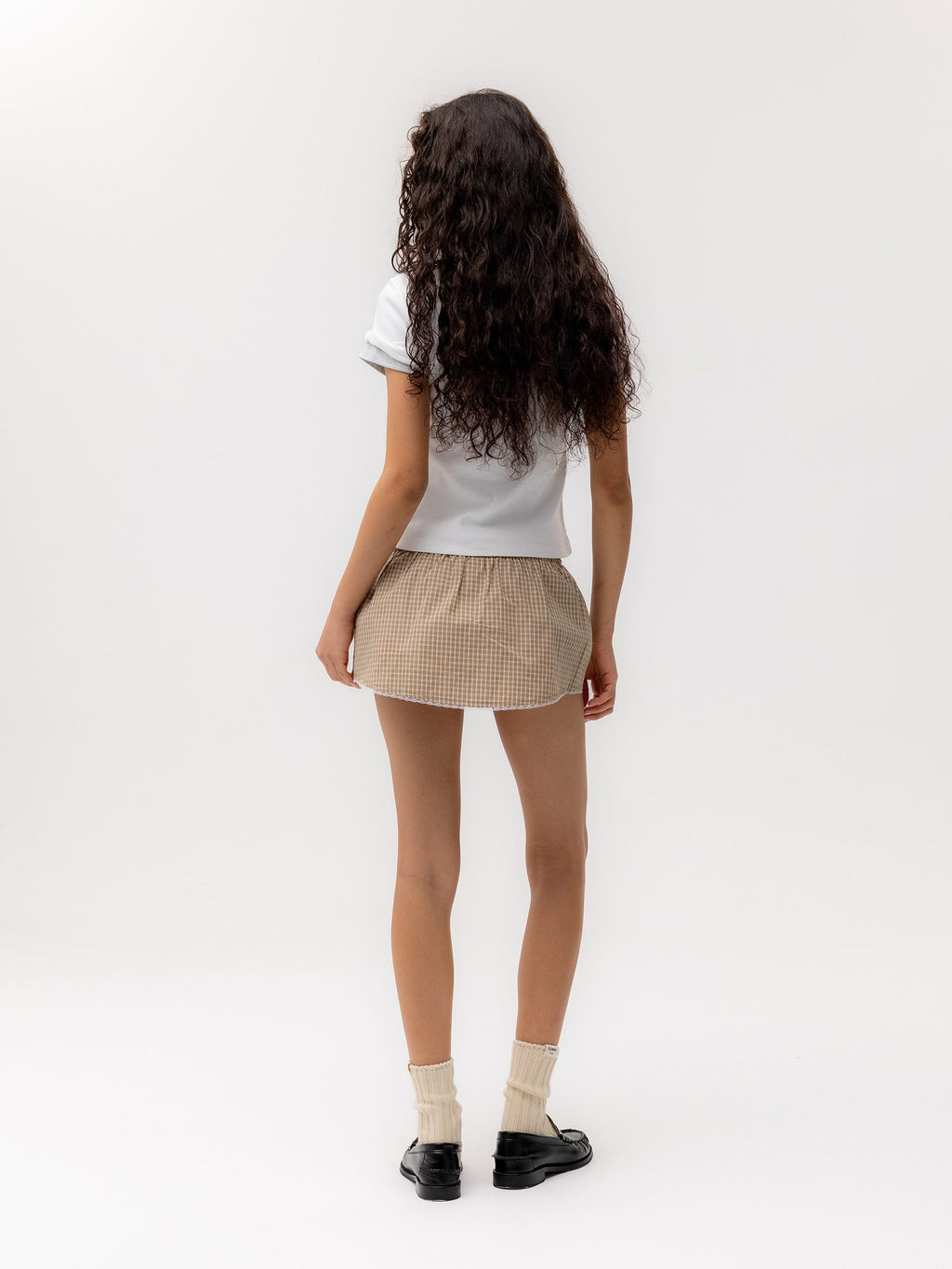 G CLASSIC LACE-UP MINI SKIRT