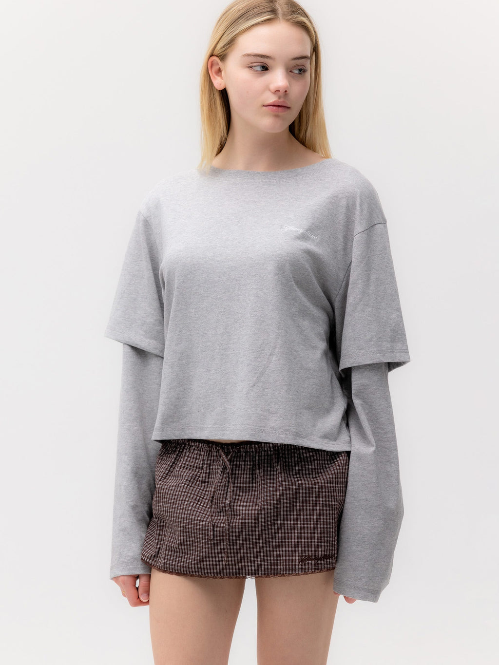 G CLASSIC LACE-UP MINI SKIRT