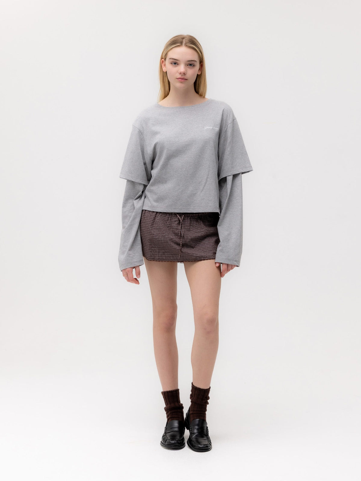 G CLASSIC LACE-UP MINI SKIRT