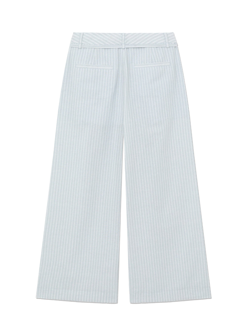 G BELTED LINEN WIDE PANTS