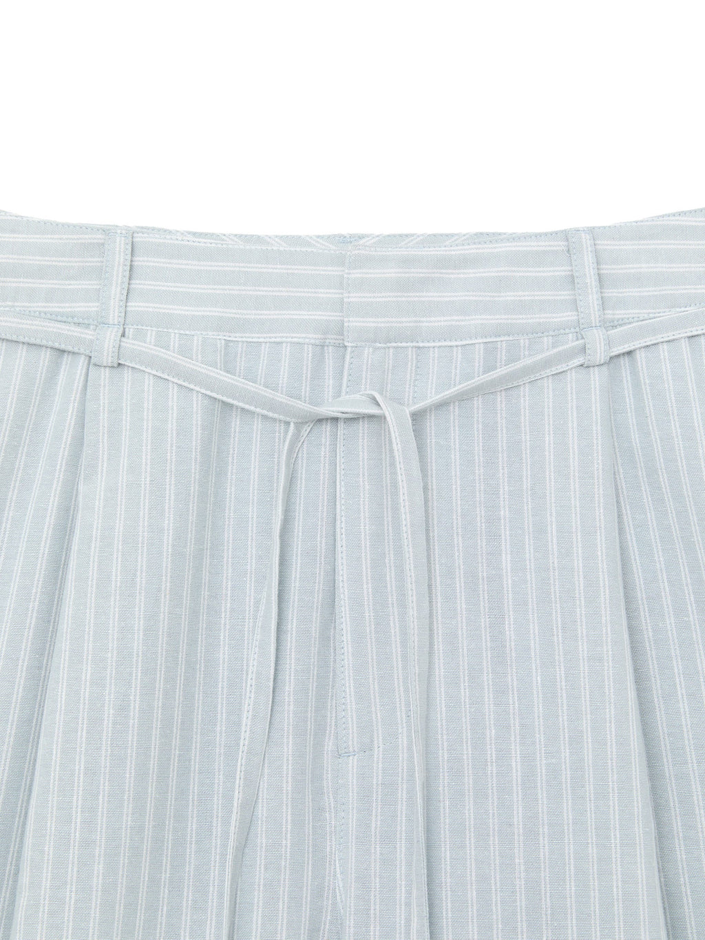 G BELTED LINEN WIDE PANTS