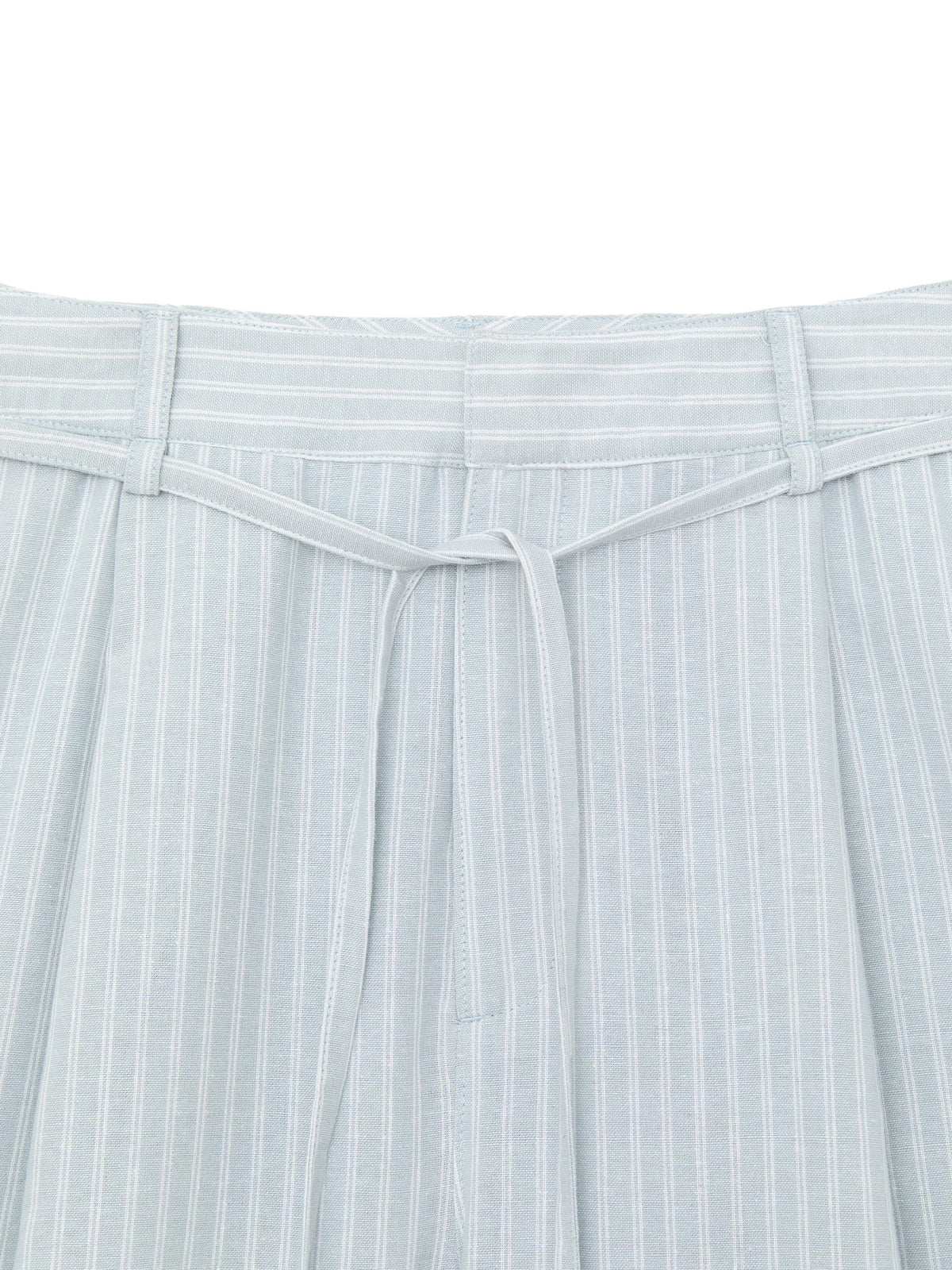 G BELTED LINEN WIDE PANTS
