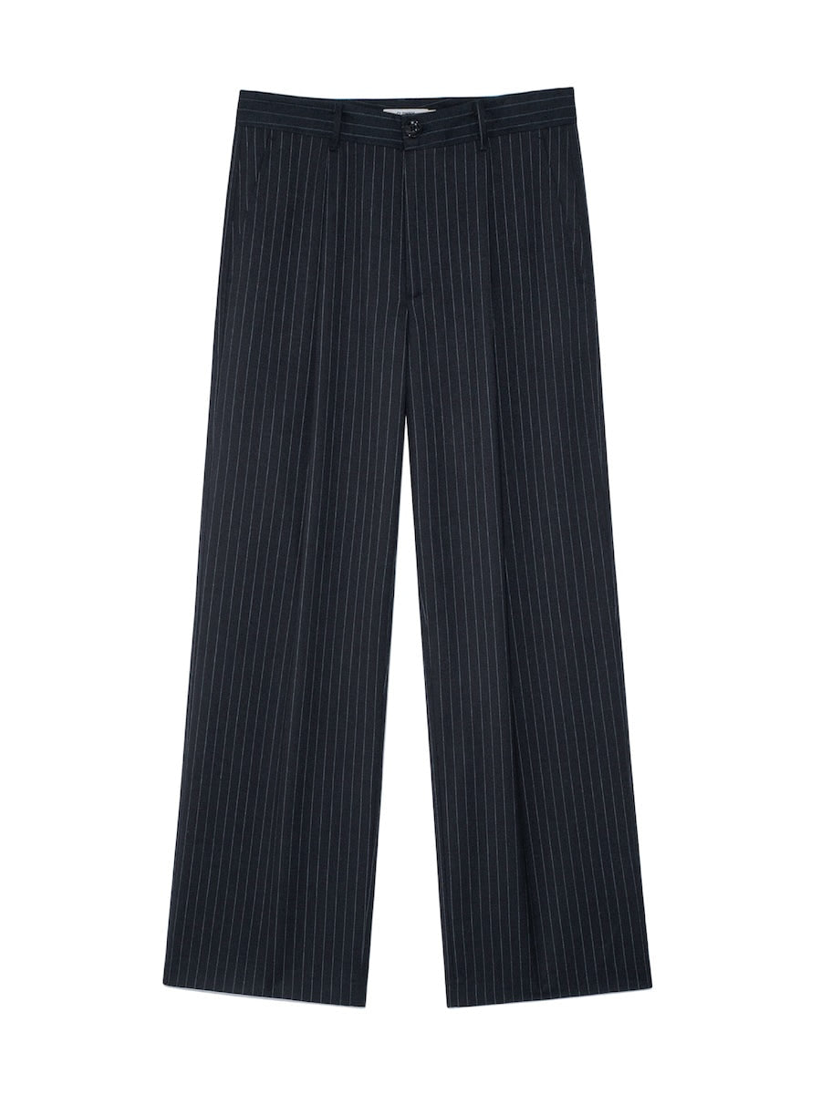 G GENTLE WIDE LEG PINSTRIPE PANTS