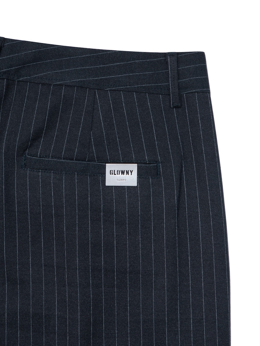 G GENTLE WIDE LEG PINSTRIPE PANTS