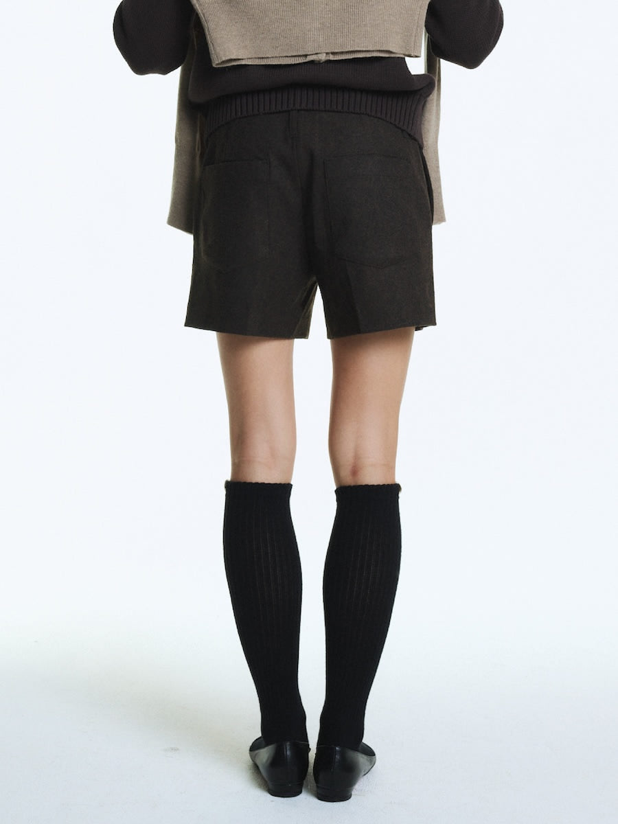 G WOOL MINI SHORTS