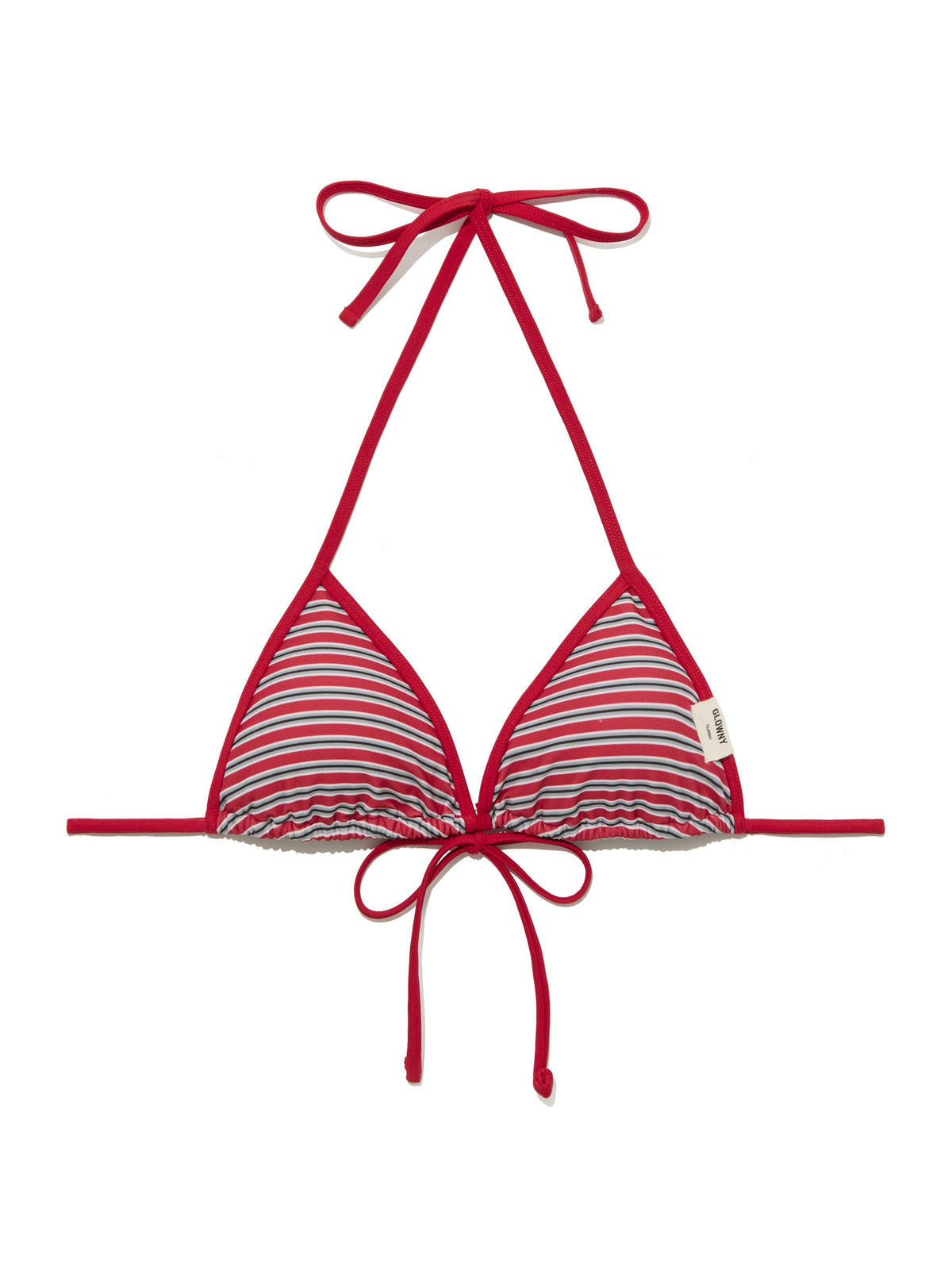G ENCORE STRIPE BIKINI TOP