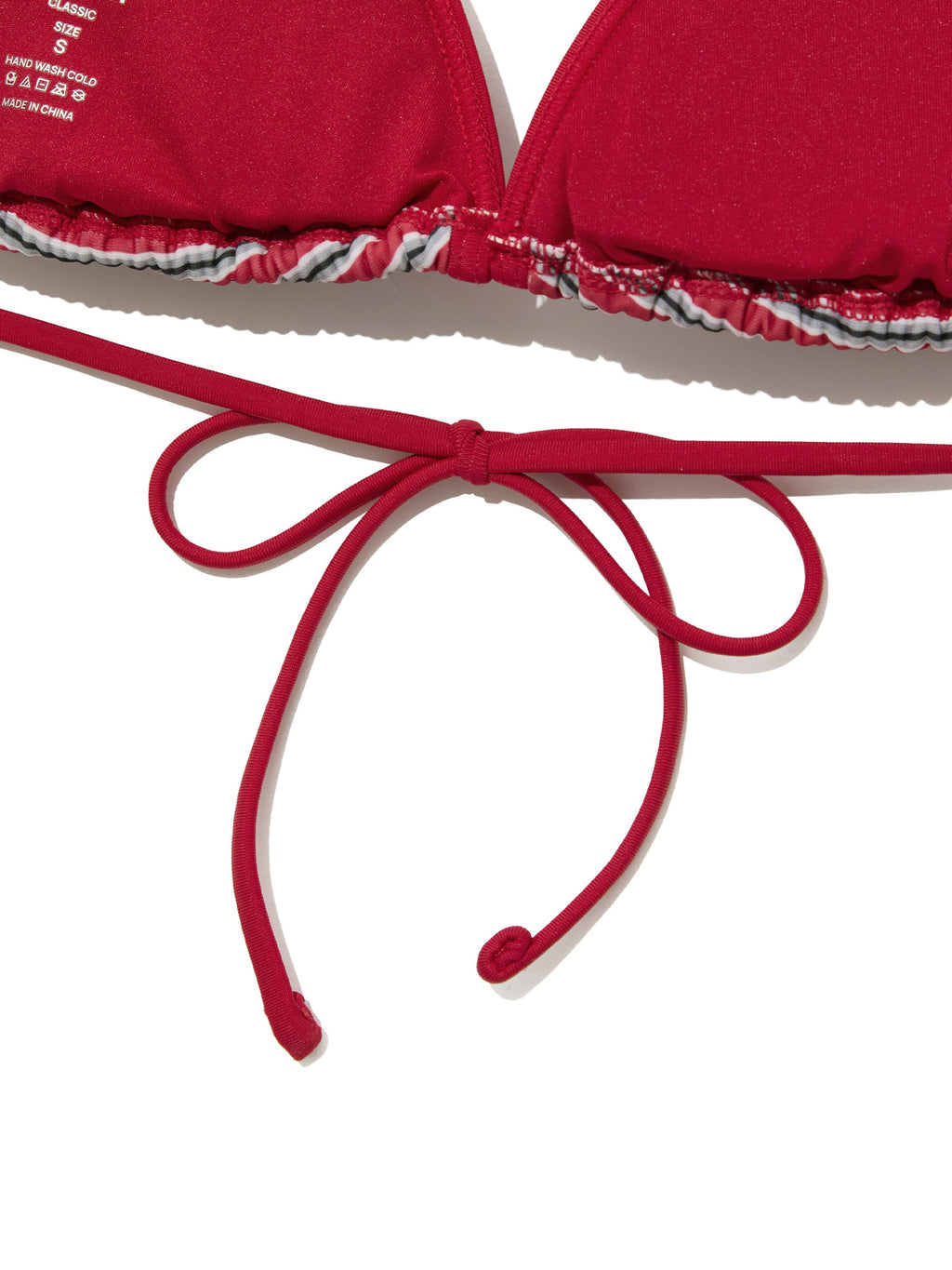 G ENCORE STRIPE BIKINI TOP