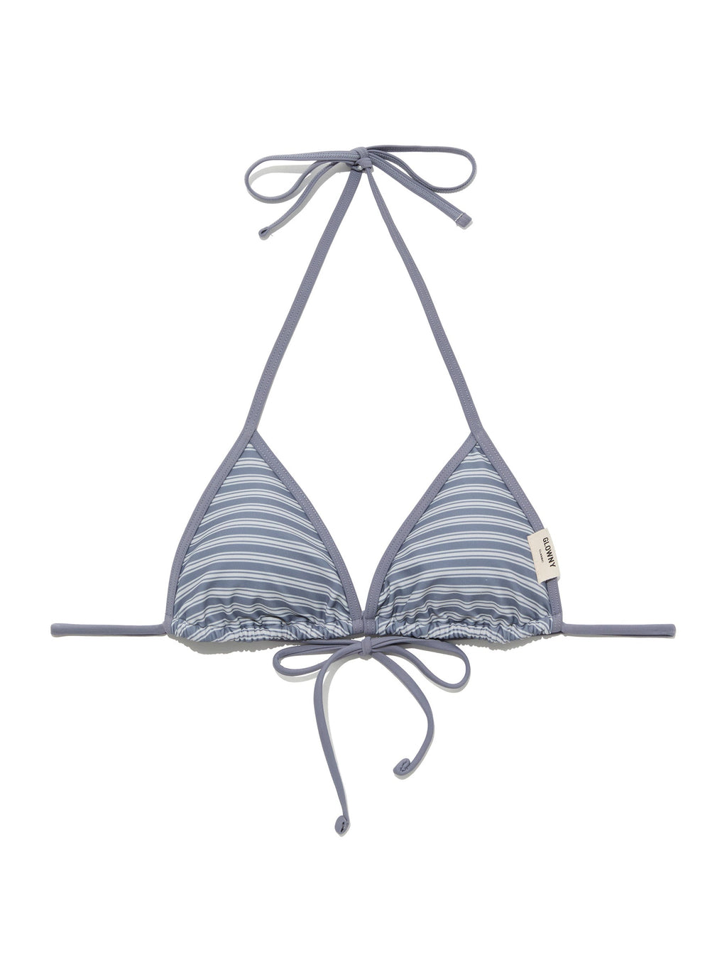 G ENCORE STRIPE BIKINI TOP