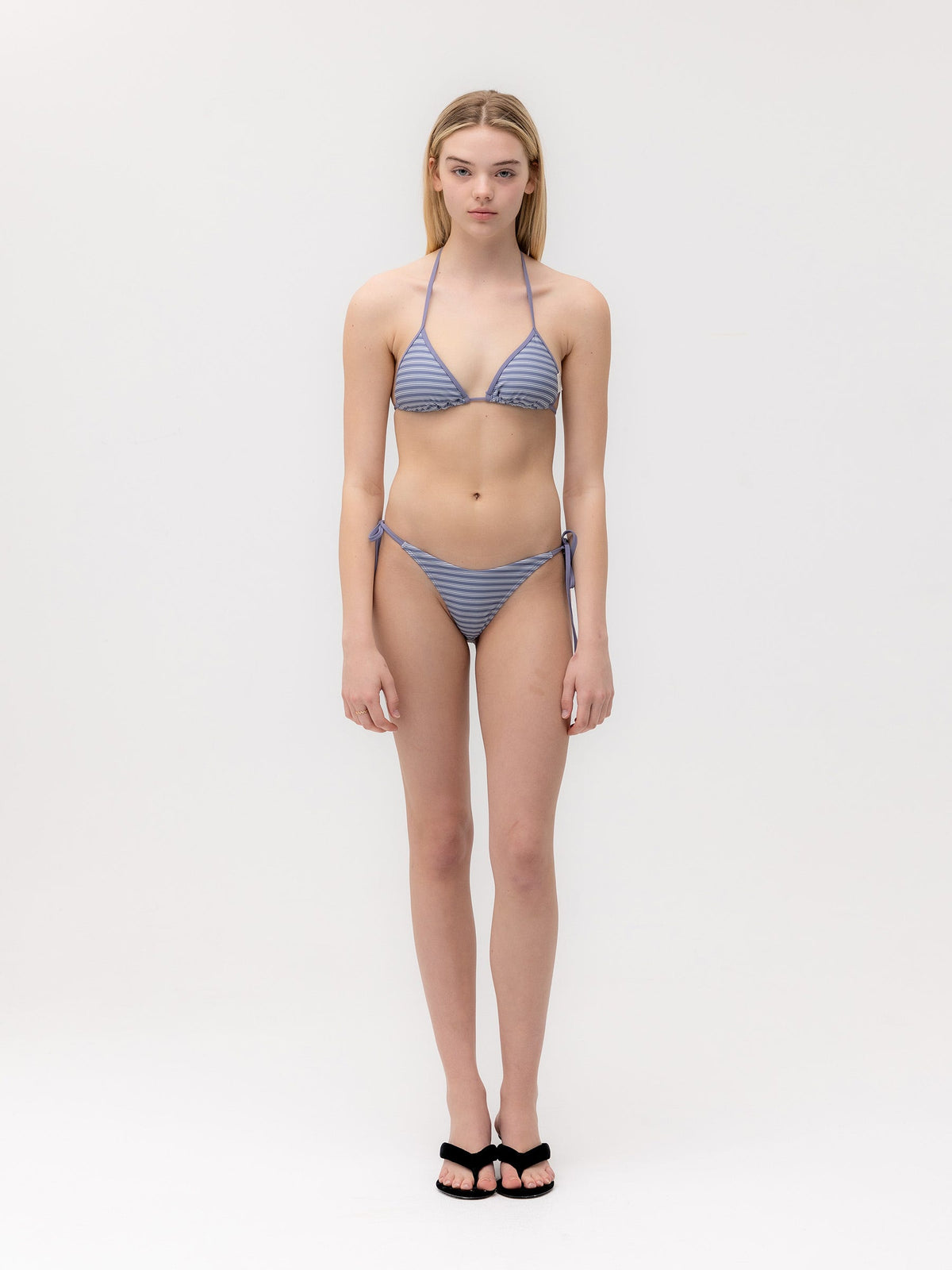 G ENCORE STRIPE BIKINI TOP