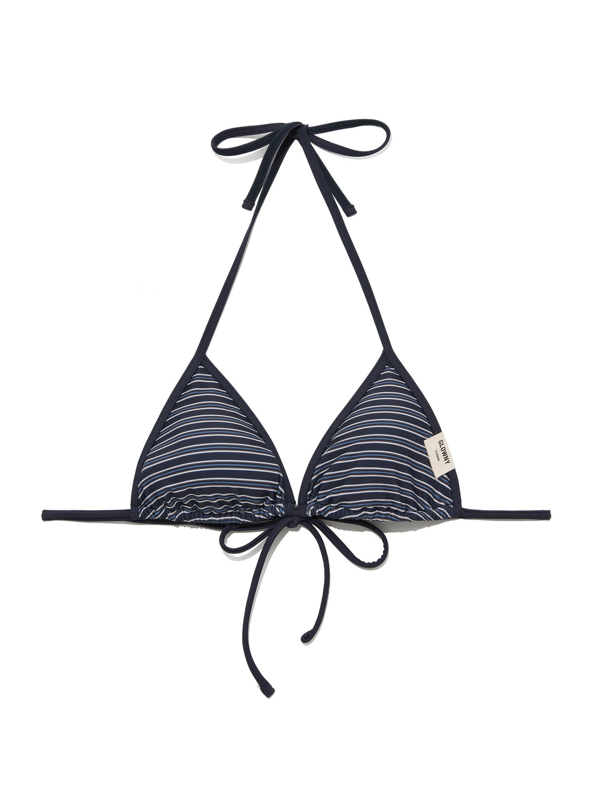 G ENCORE STRIPE BIKINI TOP