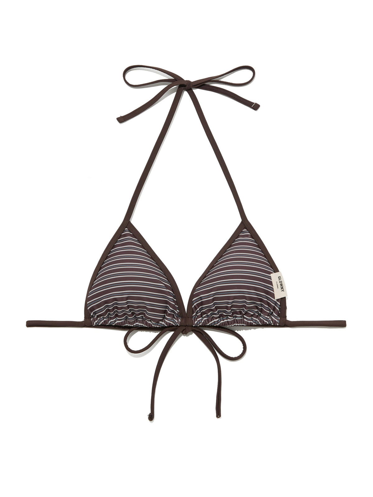 G ENCORE STRIPE BIKINI TOP