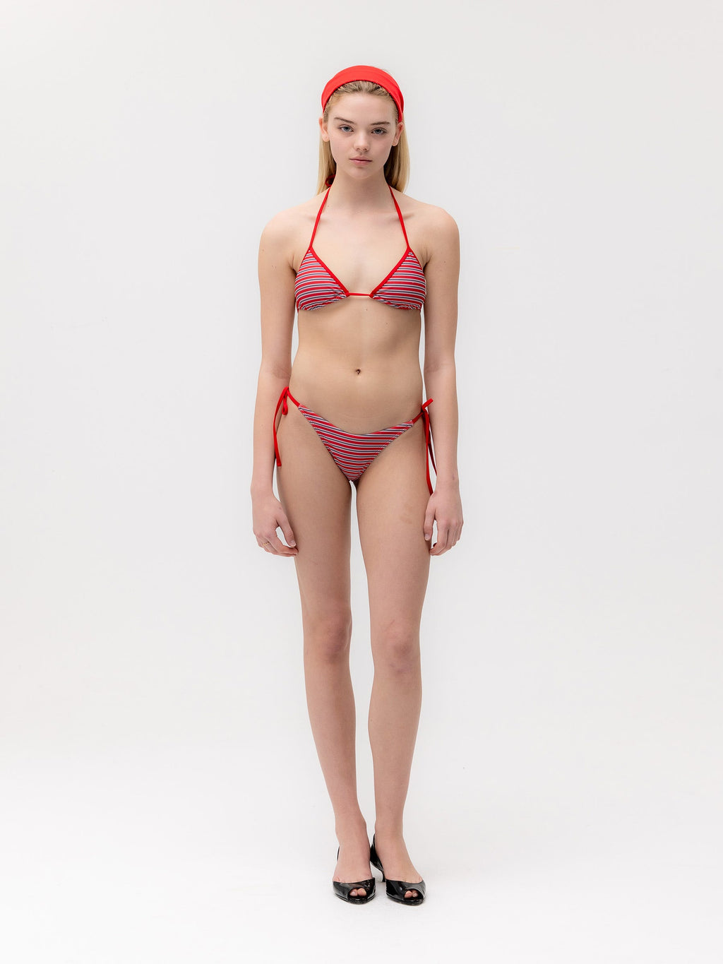 G ENCORE STRIPE BIKINI BOTTOM